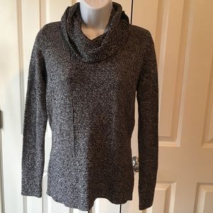 Calvin Klein Cowlneck Marled Black And White Small